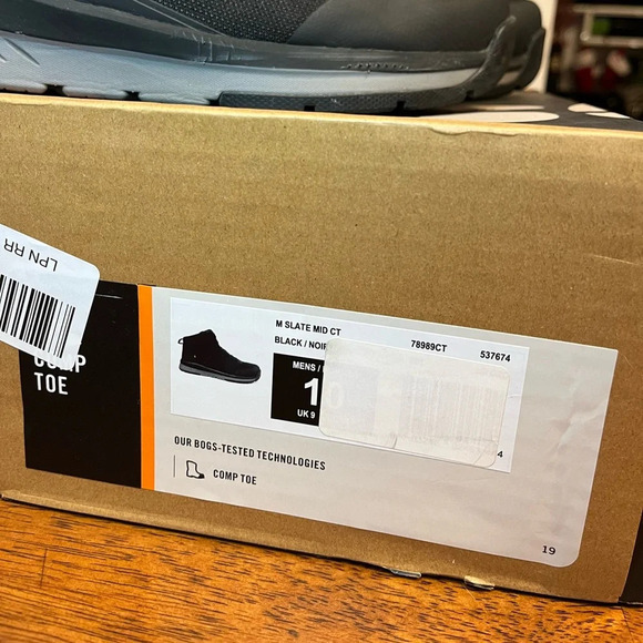 Bogs Slate Mid CT Men's Work Boots Comp Toe size 10 - Picture 2 of 12